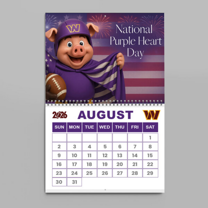 Premium NFL X WAS   2026 Wall Calendar NDT NHM
