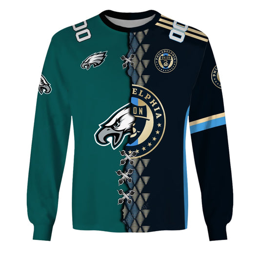 PREMIUM Philadelphia Union X Philadelphia Eagles (MLS x NFL) LONG SLEEVE SHIRT NDT NHM