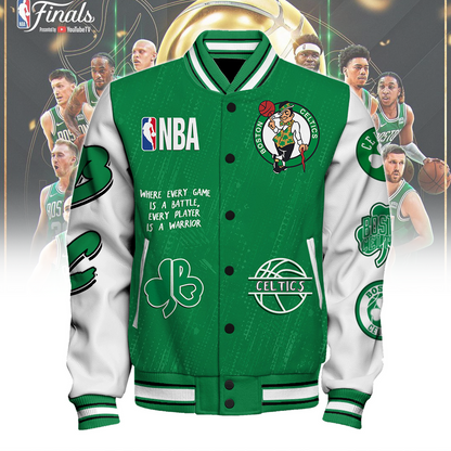 Boston Celtics Team Logo NBA 2024 AOP Varsity Jacket V3