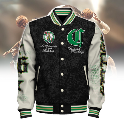 Boston Celtics Team Logo Sport Pattern Style Varsity Jacket V9
