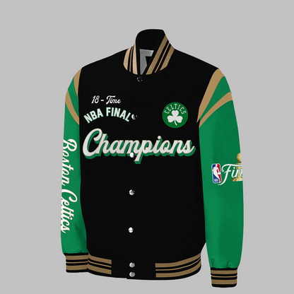 Boston Celtics 18 Time NBA Finals Champions Varsity Jacket V1