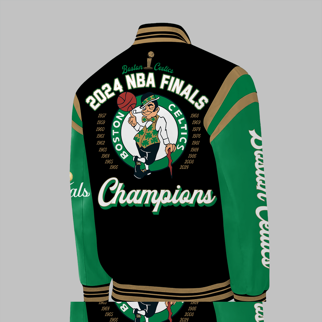 Boston Celtics 18 Time NBA Finals Champions Varsity Jacket V1