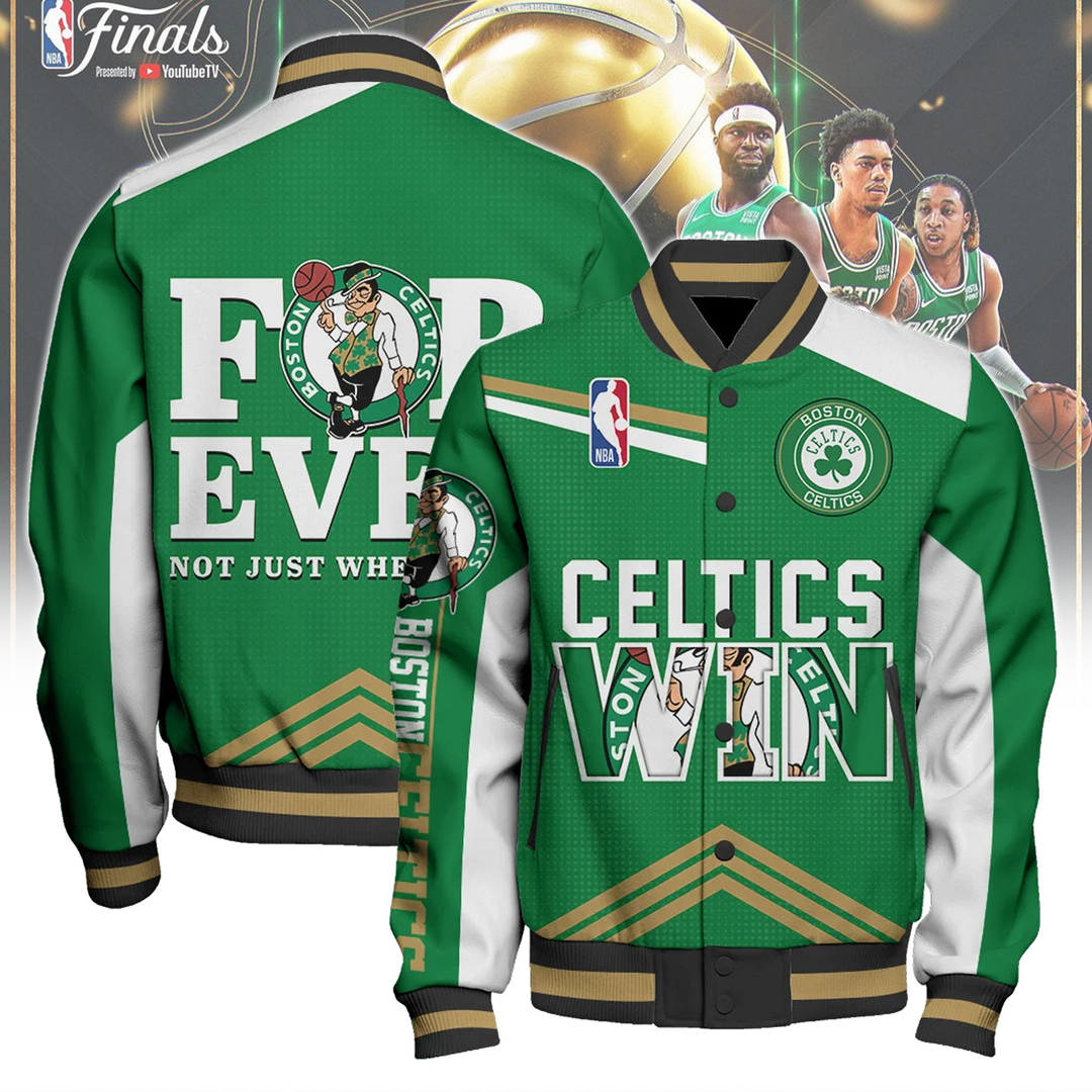 Boston Celtics Happy Saint Patrick's Day AOP Varsity Jacket V2