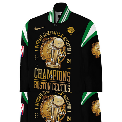 NBA Boston Celtics 2024 Champions 18 Time  3D VARSITY JACKET