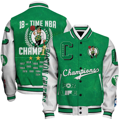 NBA Boston Celtics  Champions 18 Time Varsity Jacket