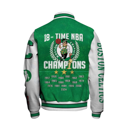 NBA Boston Celtics  Champions 18 Time Varsity Jacket
