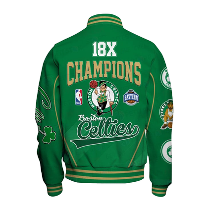 NBA Boston Celtics Final Champions 18 Time Varsity Jacket