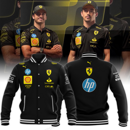 Scuderia Ferrari HP Black Varsity Jacket