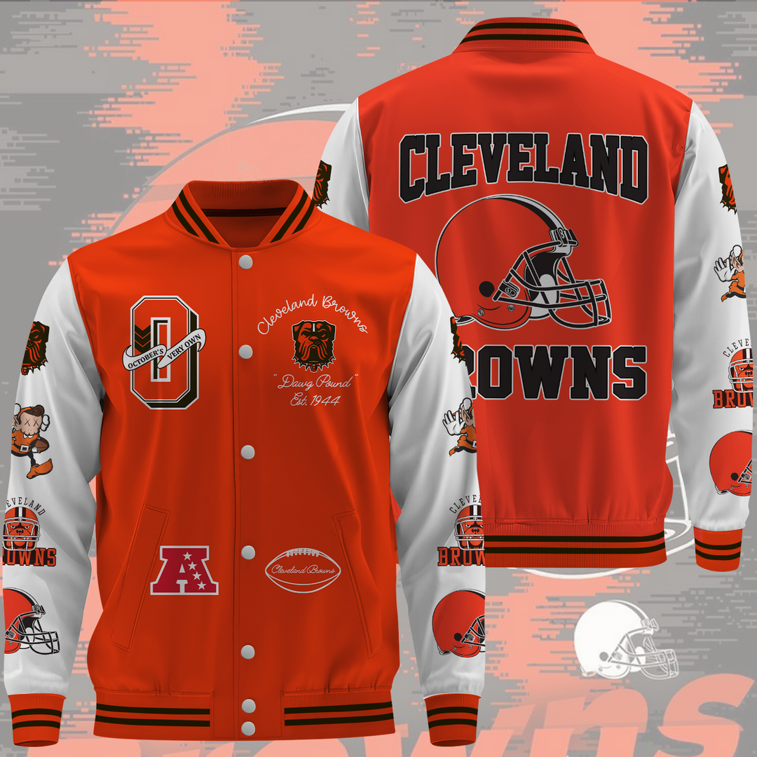 NFL Cleveland Browns OVO Premium Varsity Jacket