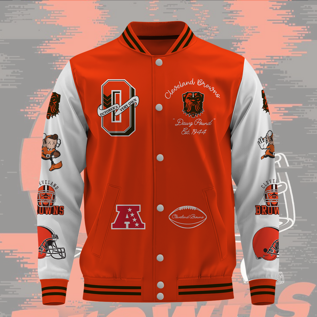 NFL Cleveland Browns OVO Premium Varsity Jacket