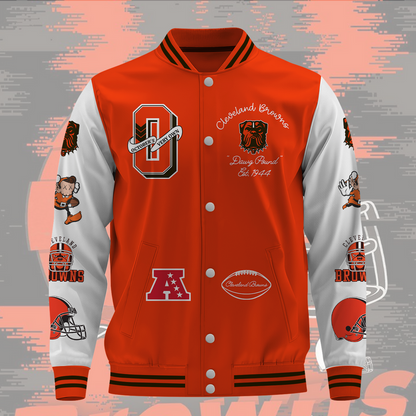 NFL Cleveland Browns OVO Premium Varsity Jacket