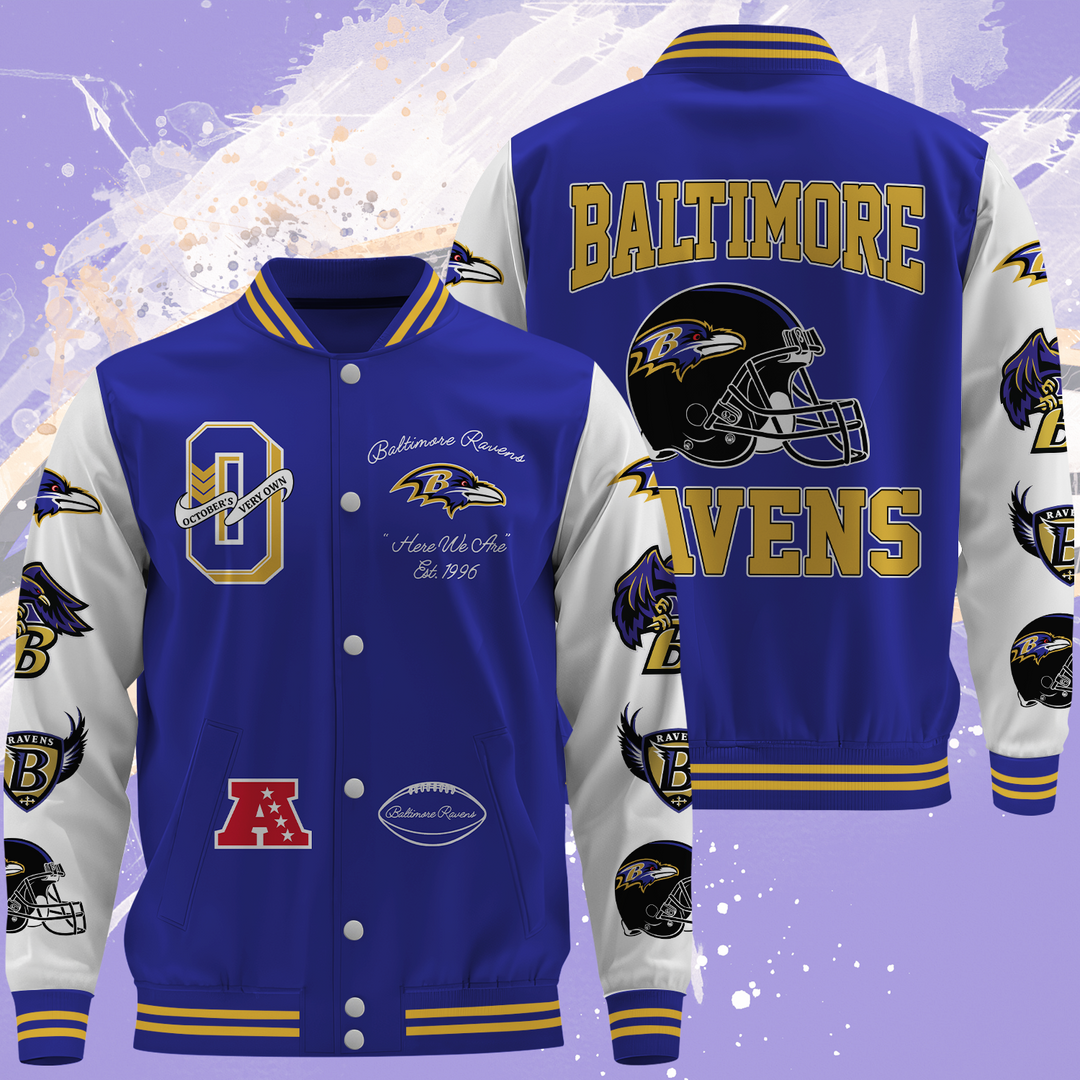NFL Baltimore Ravens OVO Premium Varsity Jacket