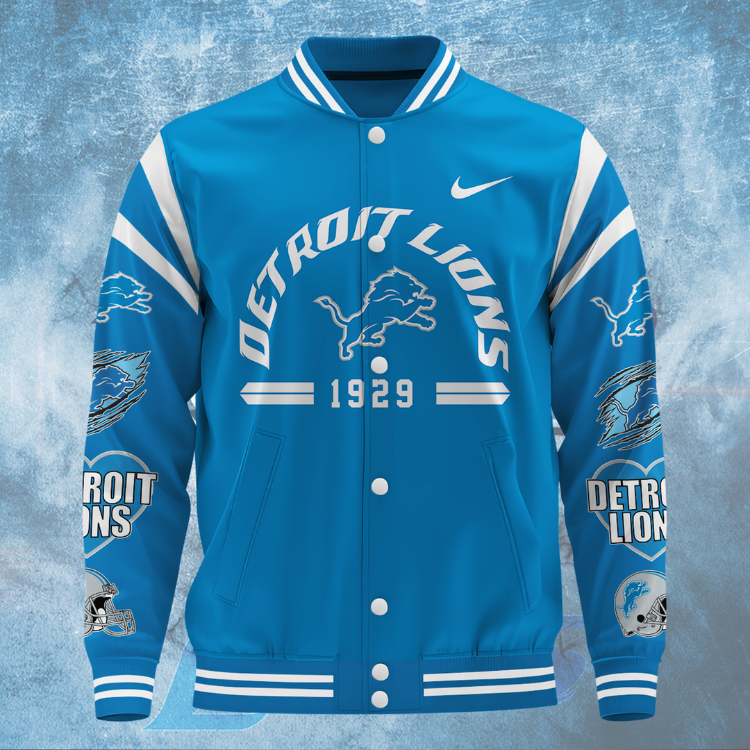 NFL Detroit Lions Premium Varsity Jacket V1
