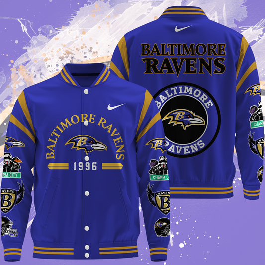 NFL Baltimore Ravens Premium Varsity Jacket V1