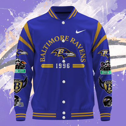 NFL Baltimore Ravens Premium Varsity Jacket V1