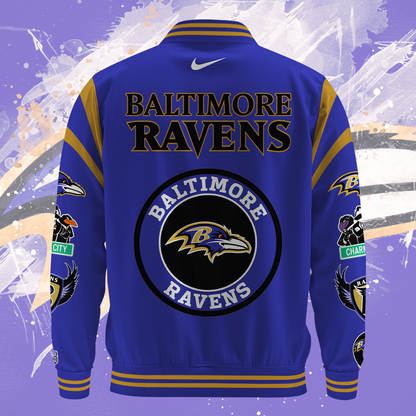 NFL Baltimore Ravens Premium Varsity Jacket V1