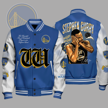 NBA Golden State Warriors Stephen Curry Night Night Varsity Jacket