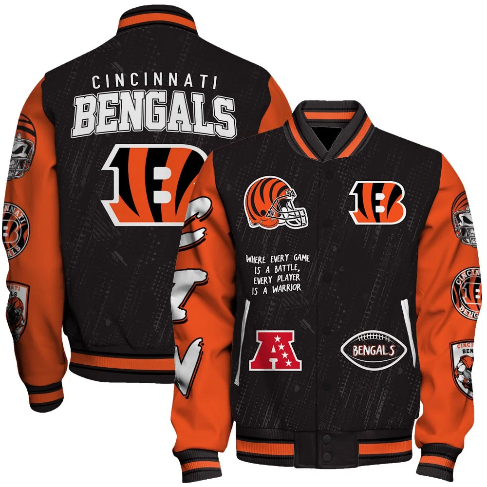 Cincinnati Bengals National Football League Conquer Every Field Unisex Varsity Jacket