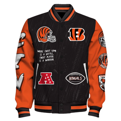 Cincinnati Bengals National Football League Conquer Every Field Unisex Varsity Jacket