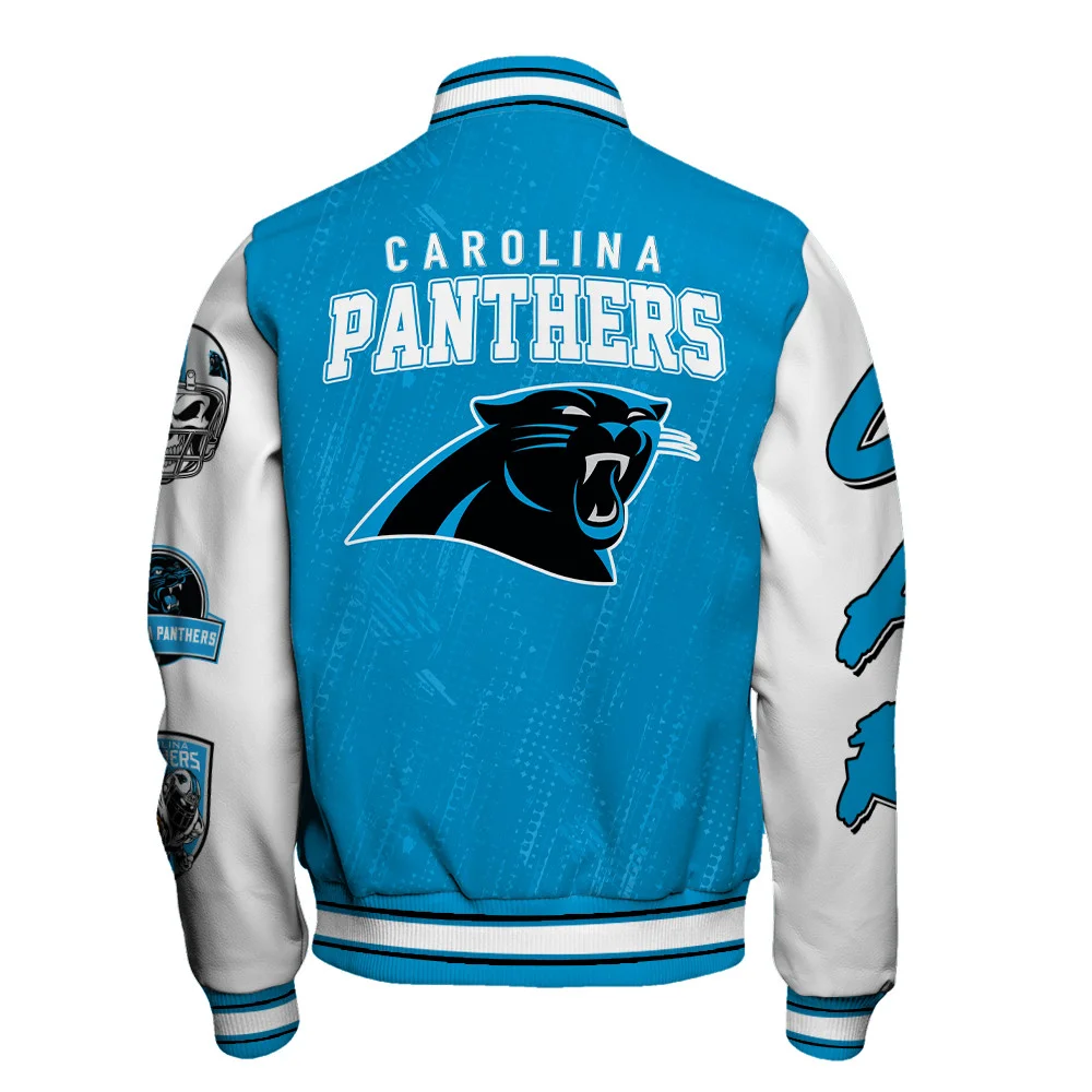 Carolina Panthers National Football League Conquer Every Field Unisex Varsity Jacket