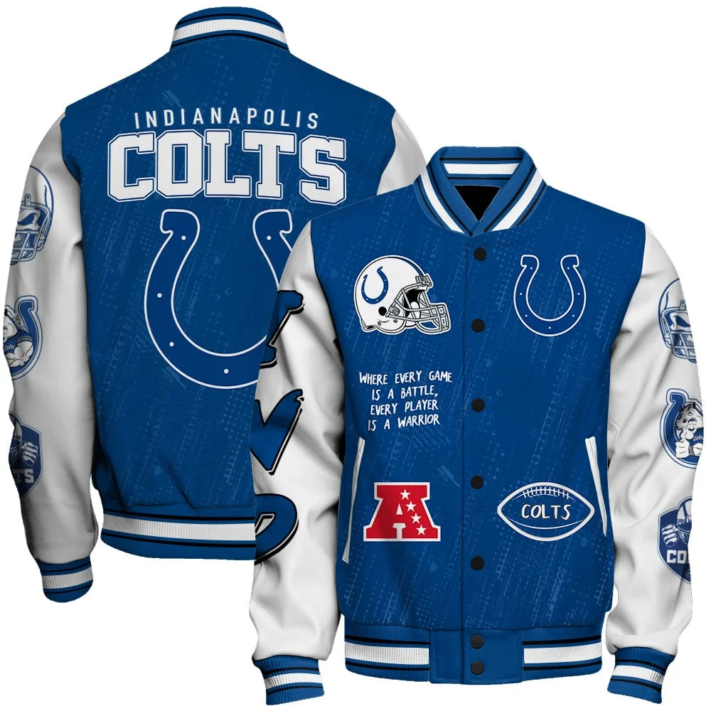 Indianapolis Colts National Football League Conquer Every Field Unisex Varsity Jacket
