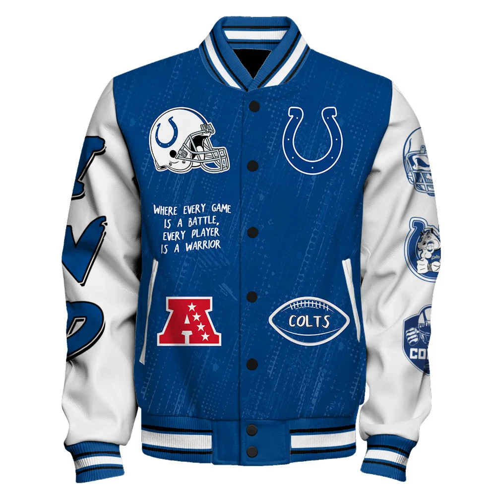 Indianapolis Colts National Football League Conquer Every Field Unisex Varsity Jacket