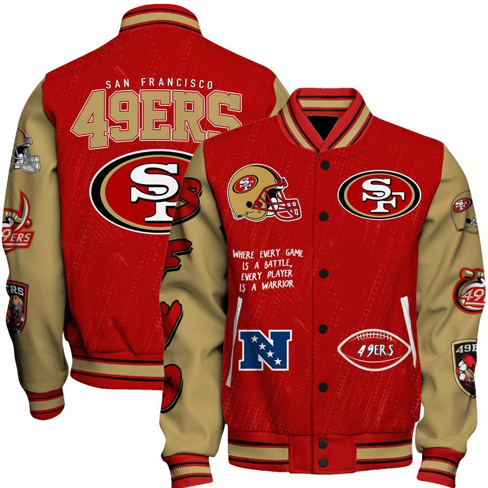 San Francisco 49ers National Football League Conquer Every Field Unisex Varsity Jacket