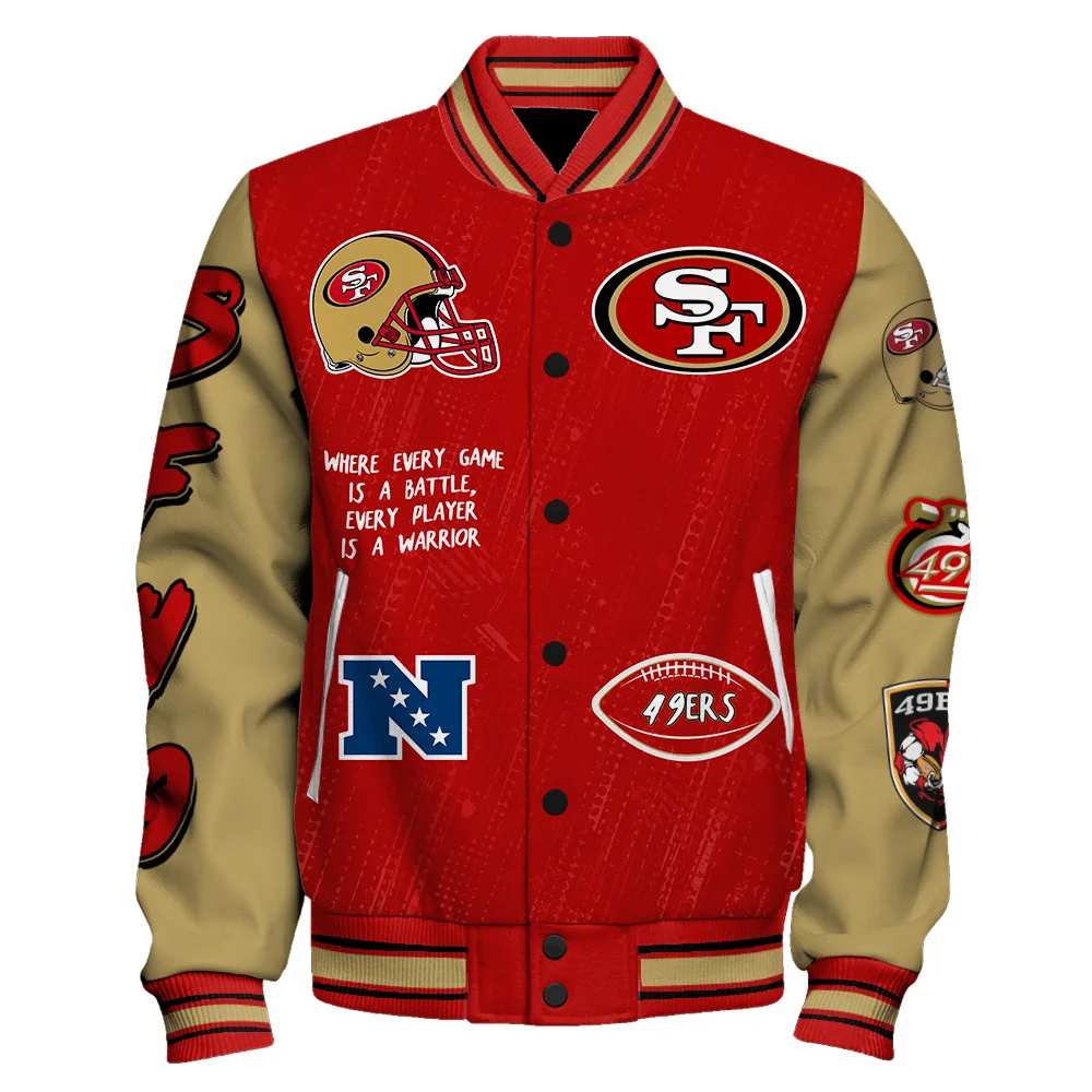 San Francisco 49ers National Football League Conquer Every Field Unisex Varsity Jacket