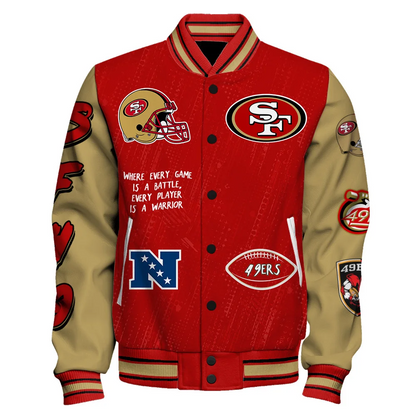 San Francisco 49ers National Football League Conquer Every Field Unisex Varsity Jacket