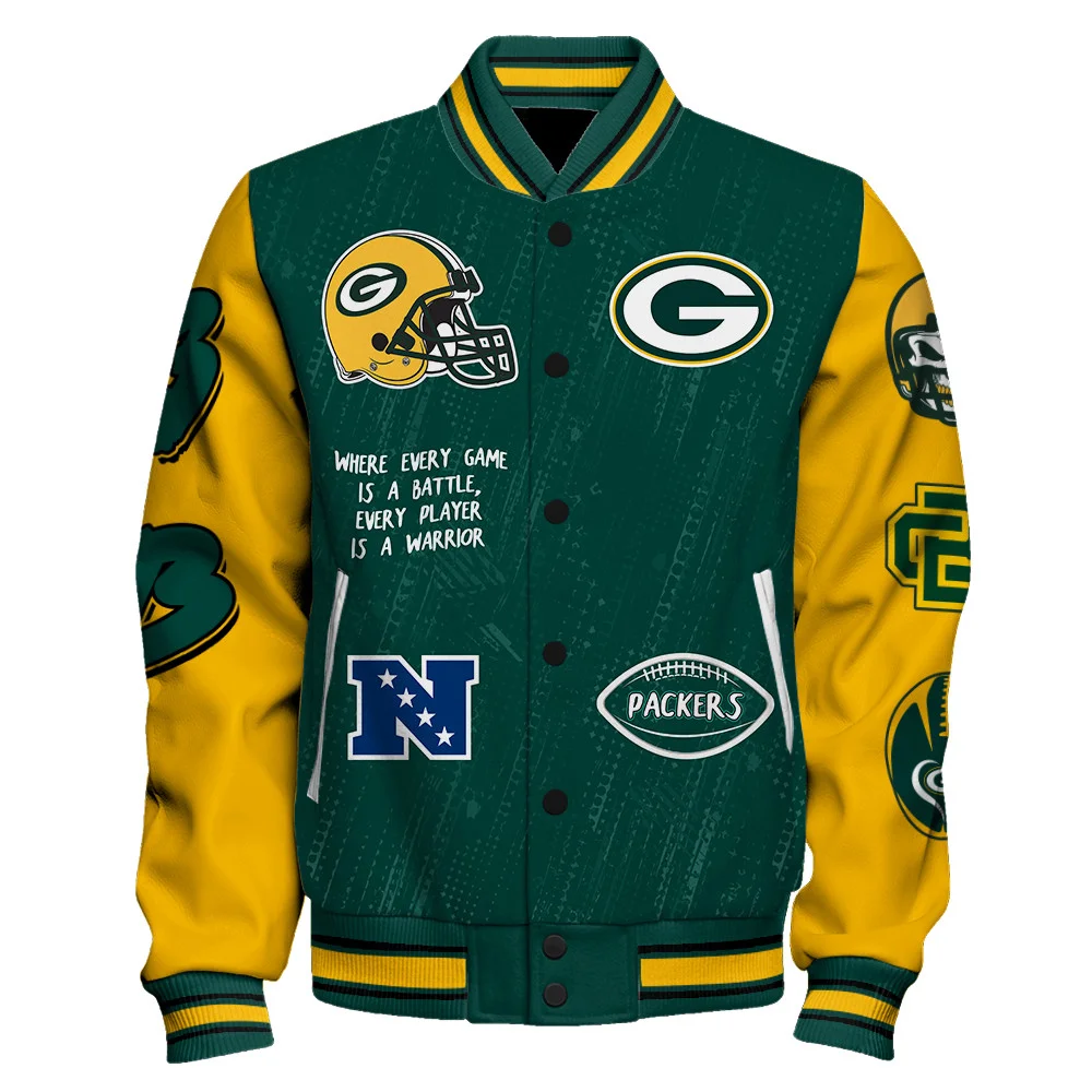 Green Bay Packers National Football League Conquer Every Field Unisex Varsity Jacket