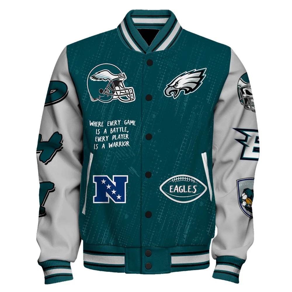 Philadelphia Eagles National Football League Conquer Every Field Unisex Varsity Jacket