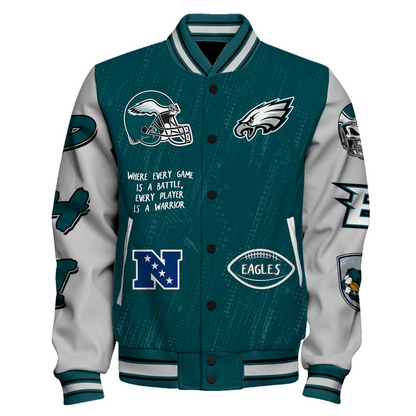 Philadelphia Eagles National Football League Conquer Every Field Unisex Varsity Jacket