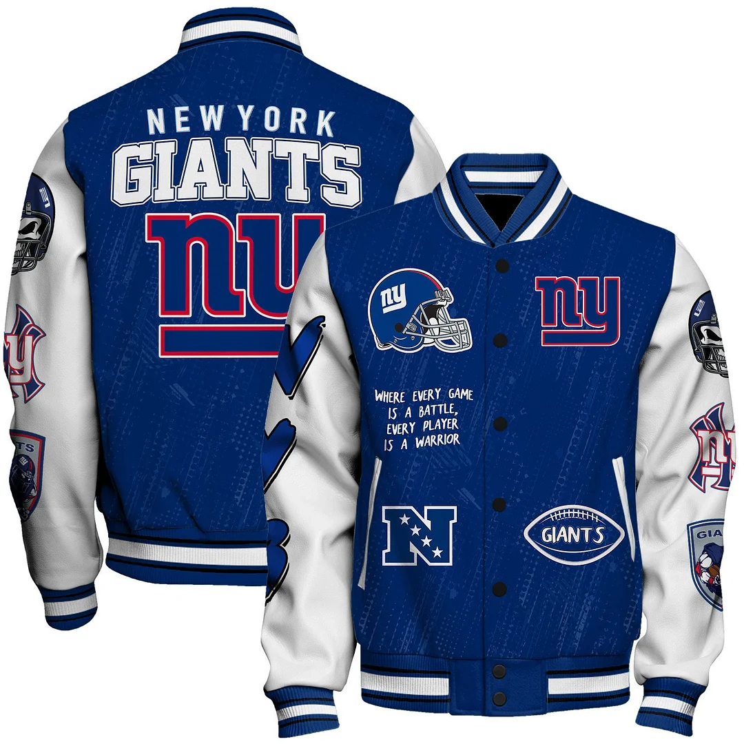 New York Giants National Football League Conquer Every Field Unisex Varsity Jacket