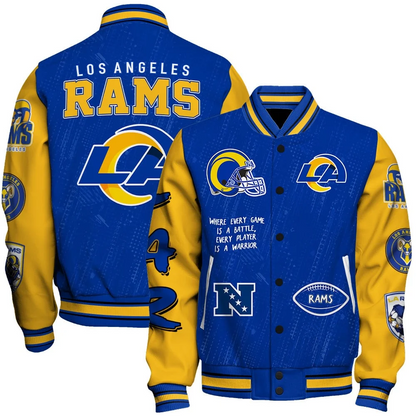 Los Angeles Rams National Football League Conquer Every Field Unisex Varsity Jacket