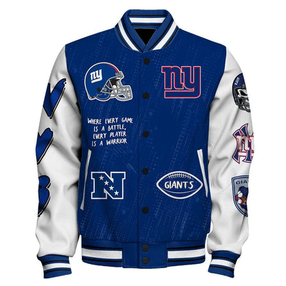 New York Giants National Football League Conquer Every Field Unisex Varsity Jacket
