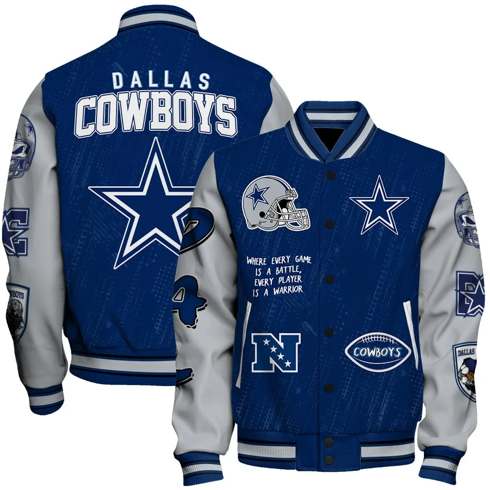 Dallas Cowboys National Football League Conquer Every Field Unisex Varsity Jacket
