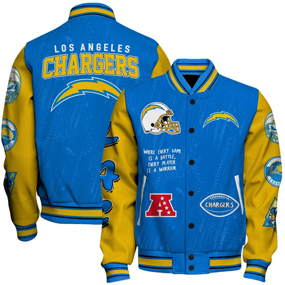 Los Angeles Chargers National Football League Conquer Every Field Unisex Varsity Jacket