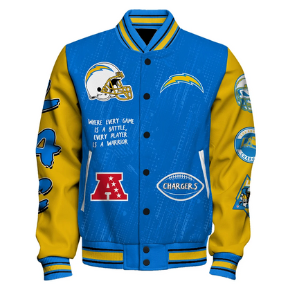 Los Angeles Chargers National Football League Conquer Every Field Unisex Varsity Jacket