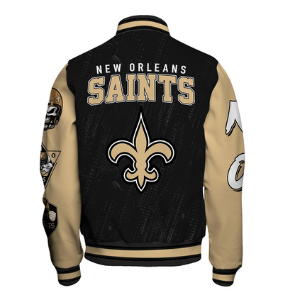 New Orleans Saints National Football League Conquer Every Field Unisex Varsity Jacket