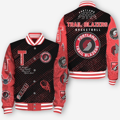 NBA Portland Trail Blazers NATIONAL BASKETBALL ASSOCIATION VARSITY JACKET V2