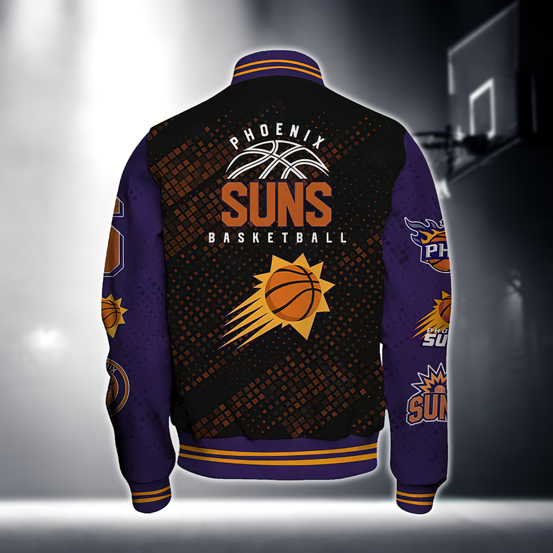 NBA PHOENIX SUNS NATIONAL BASKETBALL ASSOCIATION VARSITY JACKET V1