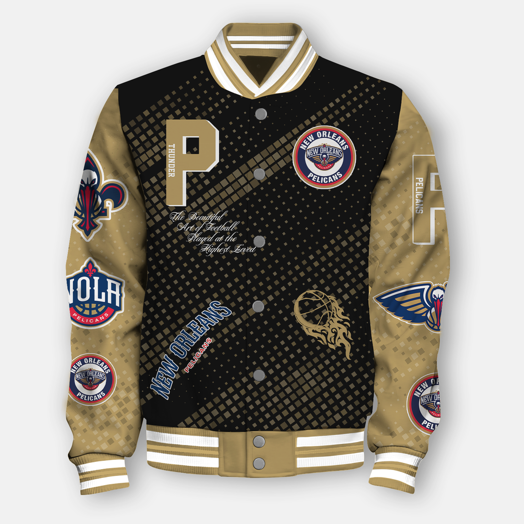 NBA New Orleans Pelicans NATIONAL BASKETBALL ASSOCIATION VARSITY JACKET V2