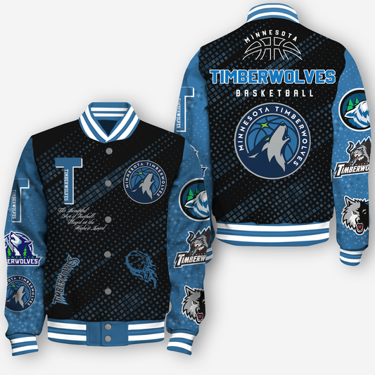 NBA Minnesota Timberwolves NATIONAL BASKETBALL ASSOCIATION VARSITY JACKET V2