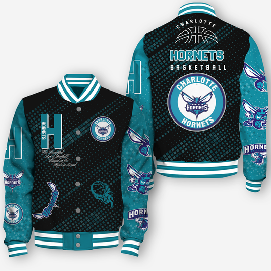 NBA Charlotte Hornets  NATIONAL BASKETBALL ASSOCIATION VARSITY JACKET V2