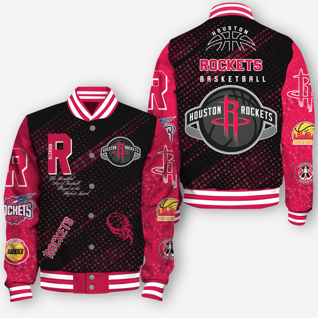 NBA Houston Rockets NATIONAL BASKETBALL ASSOCIATION VARSITY JACKET V2