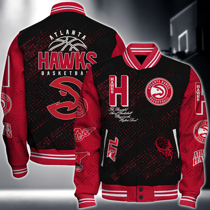 NBA ATLANTA HAWKS NATIONAL BASKETBALL ASSOCIATION VARSITY JACKET