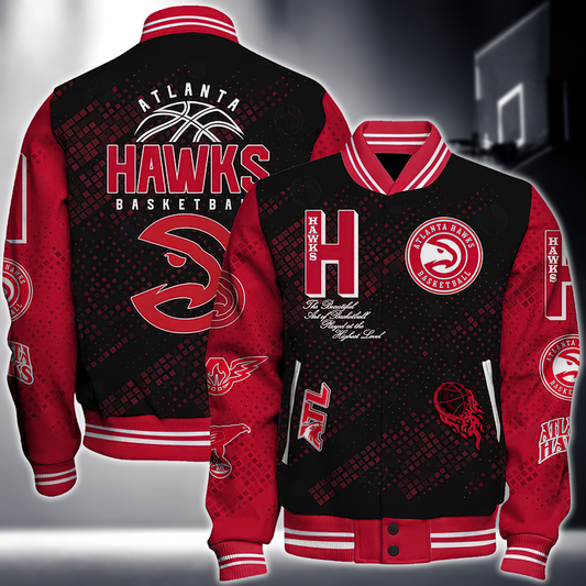 NBA ATLANTA HAWKS NATIONAL BASKETBALL ASSOCIATION VARSITY JACKET