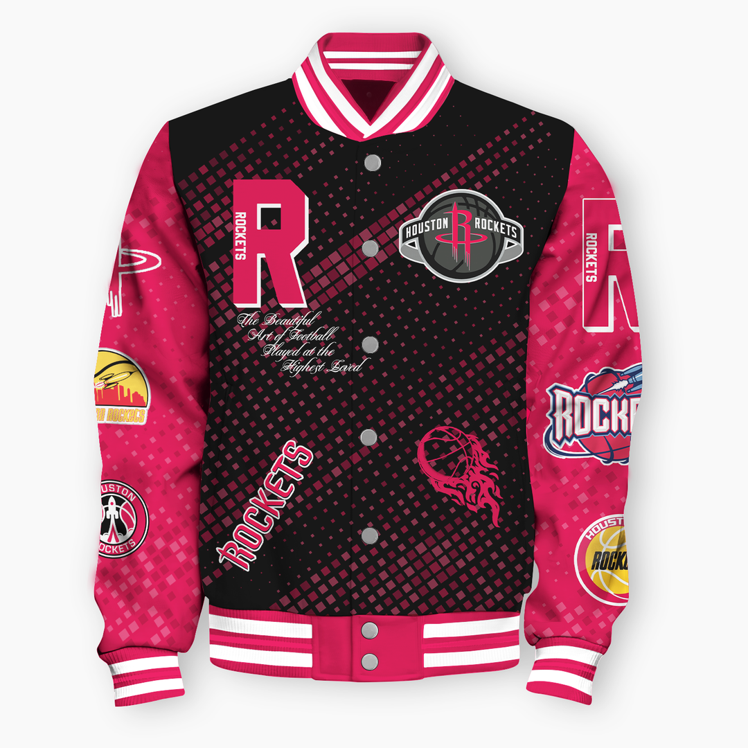 NBA Houston Rockets NATIONAL BASKETBALL ASSOCIATION VARSITY JACKET V2