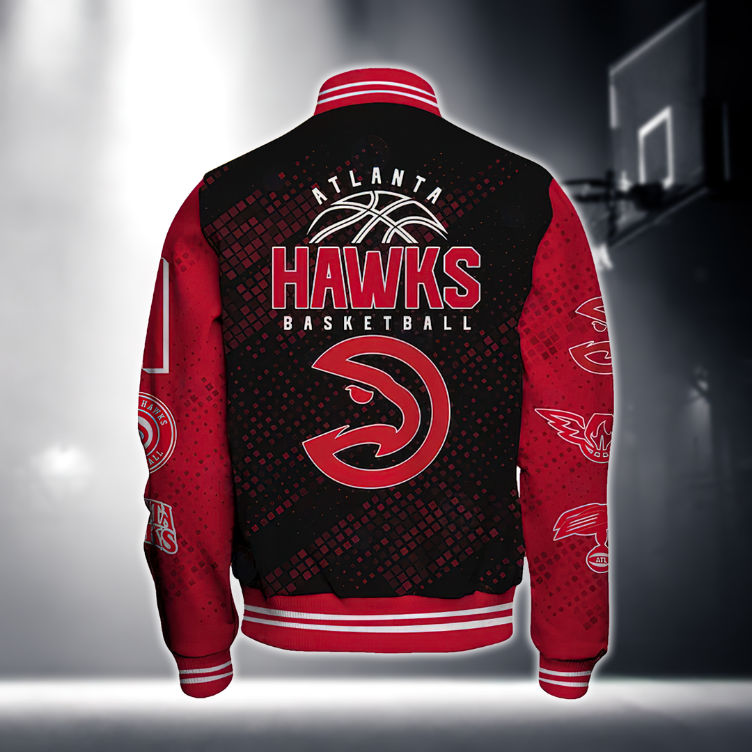 NBA ATLANTA HAWKS NATIONAL BASKETBALL ASSOCIATION VARSITY JACKET