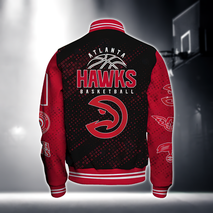 NBA ATLANTA HAWKS NATIONAL BASKETBALL ASSOCIATION VARSITY JACKET